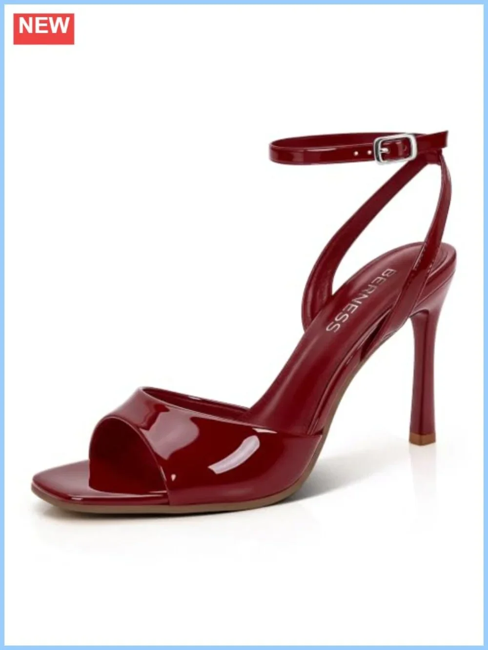 Square Toe Stiletto Heels Ankle Strap Sandals Party Wedding